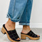 Corkys Totally Buggin Wedges in BLACK PLAID