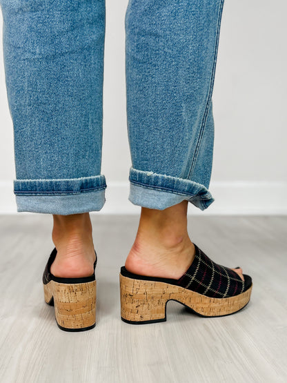 Corkys Totally Buggin Wedges in BLACK PLAID