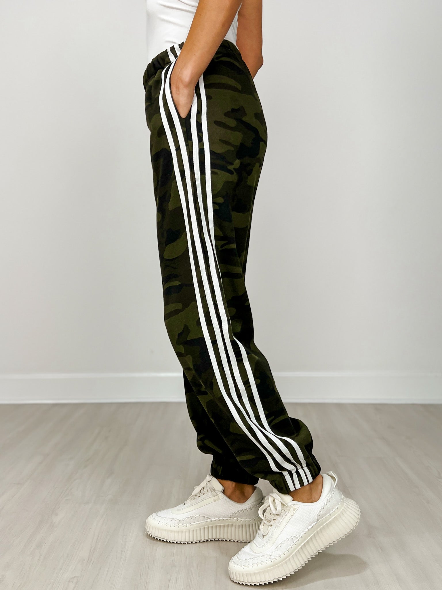 Side Line Camouflage Track Pants