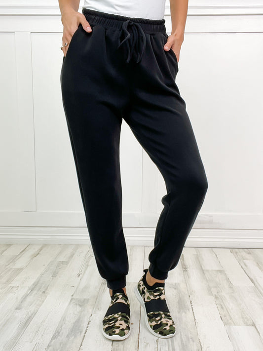 High Hopes Ultra Soft High Waisted Solid Knit Jogger