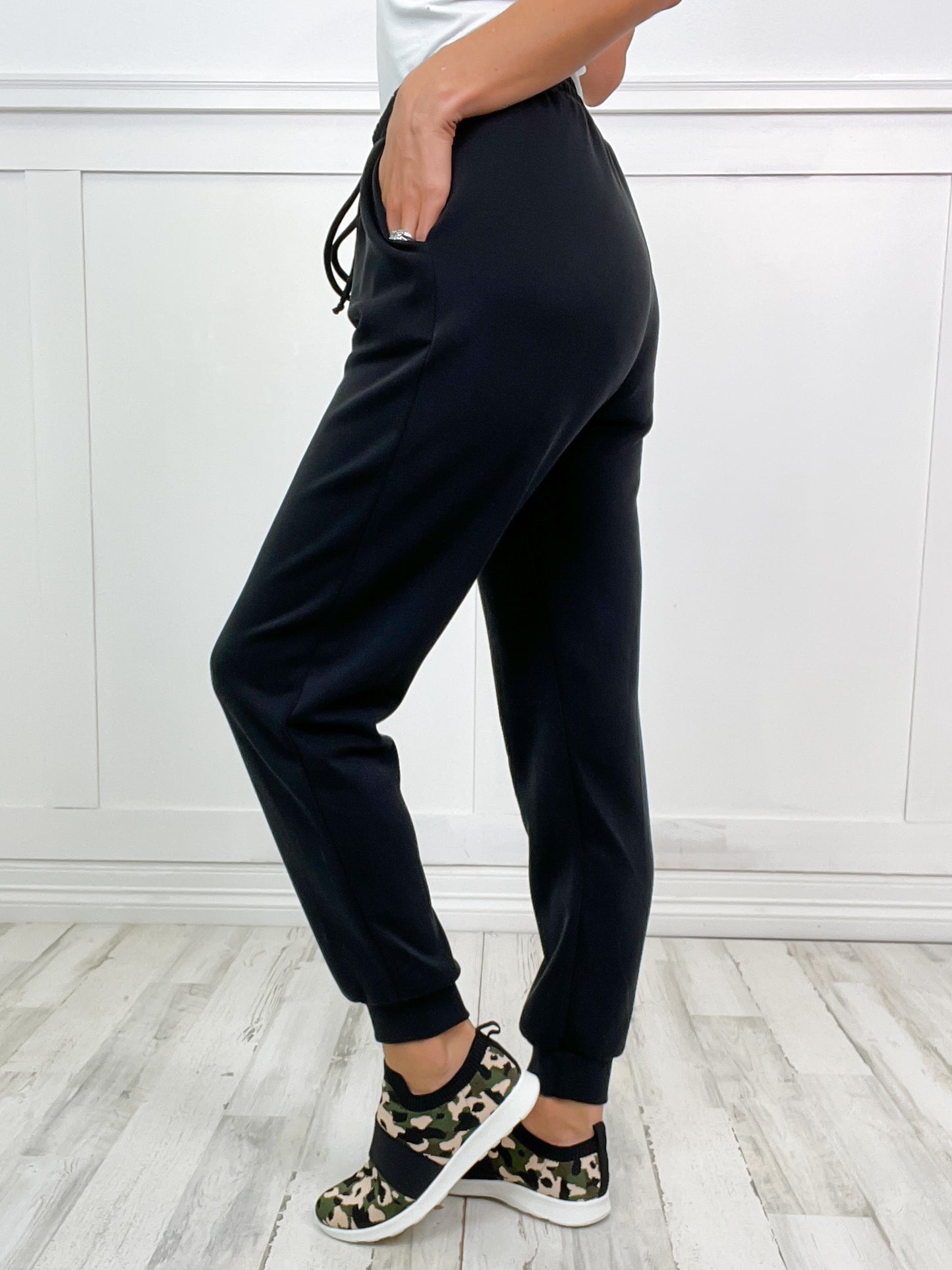 High Hopes Ultra Soft High Waisted Solid Knit Jogger