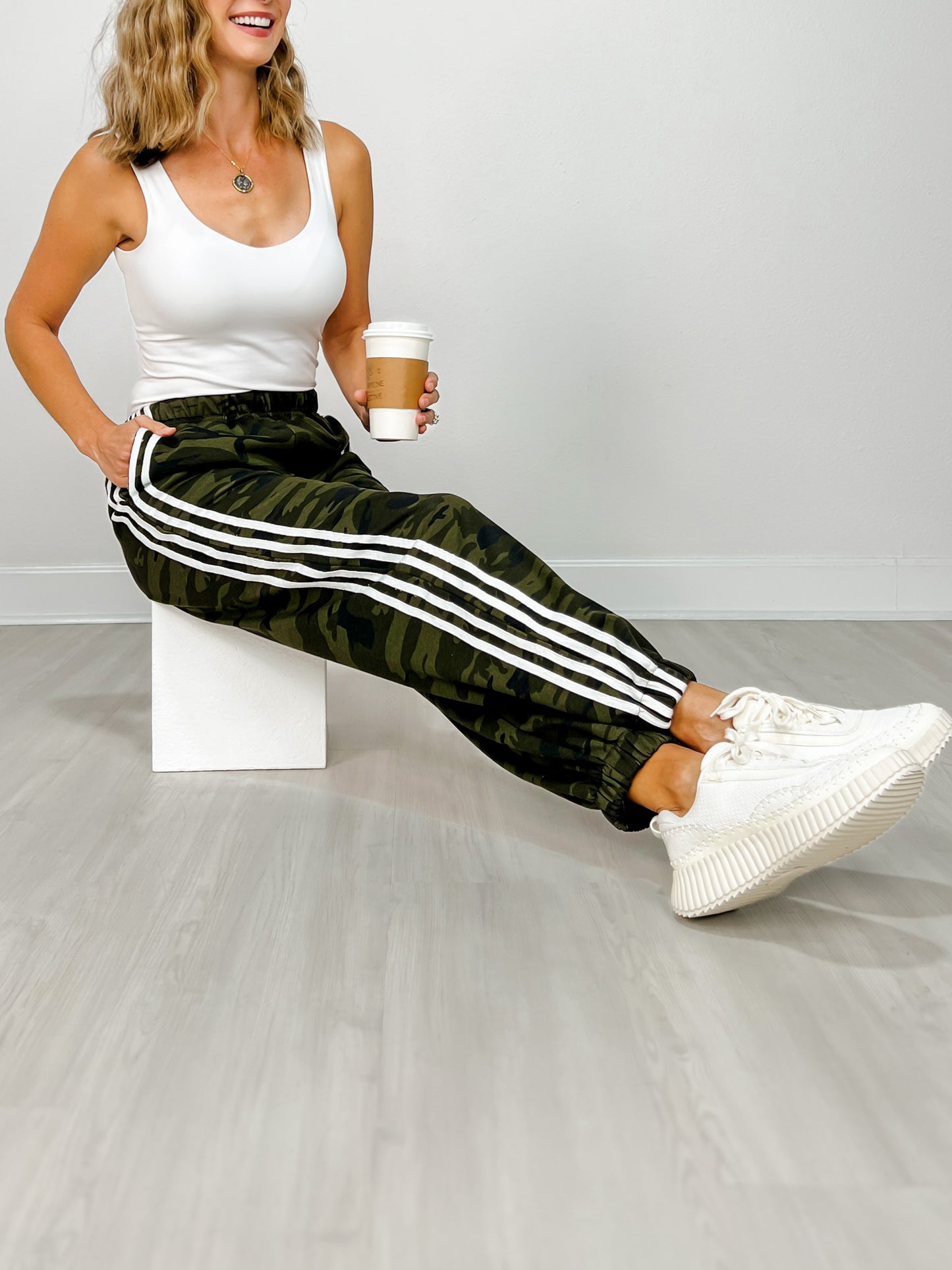 Side Line Camouflage Track Pants