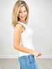 Crew Neck Ribbed Knit Tank Top