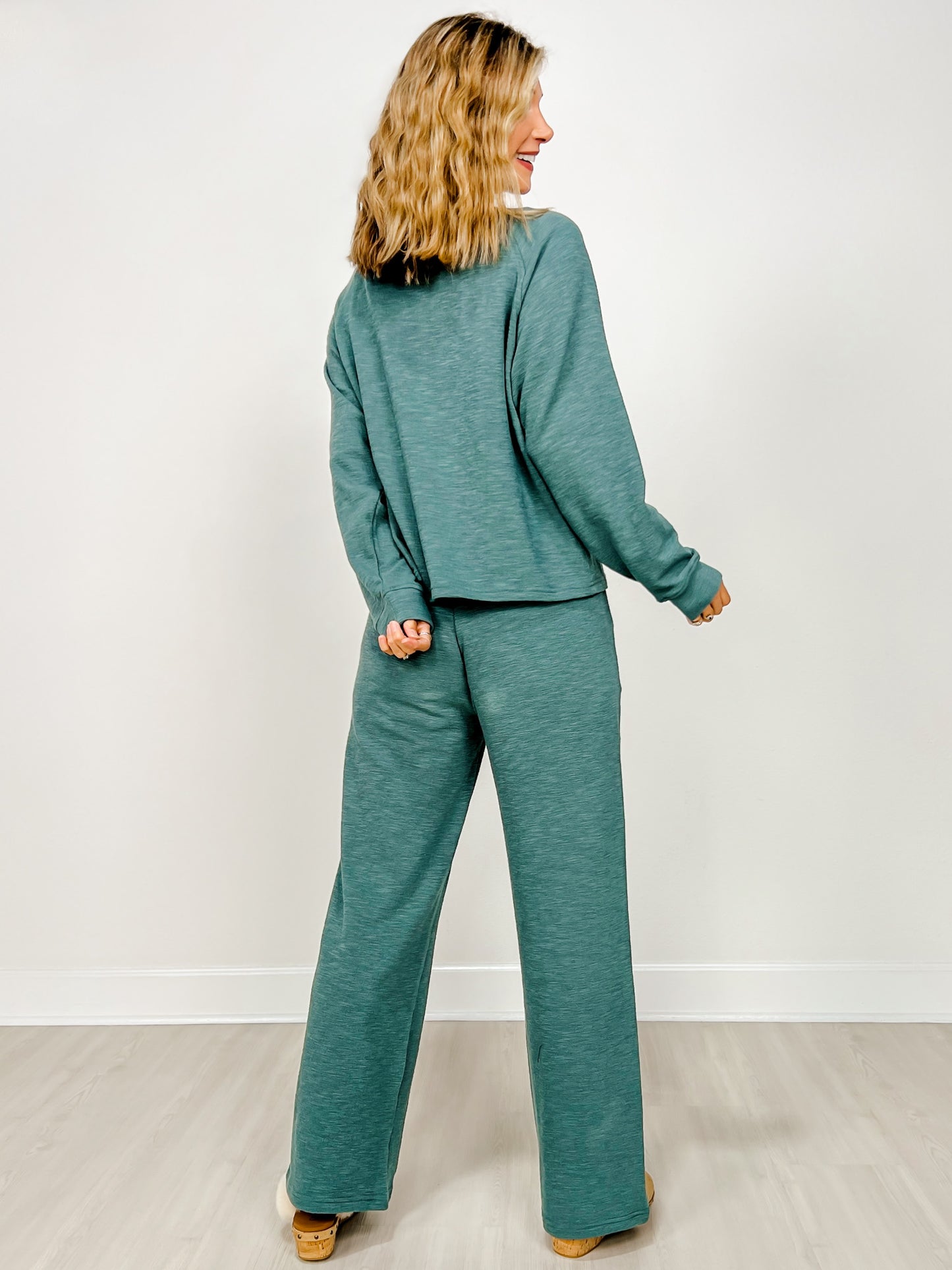 Slub Long Sleeve Top & Pants Set