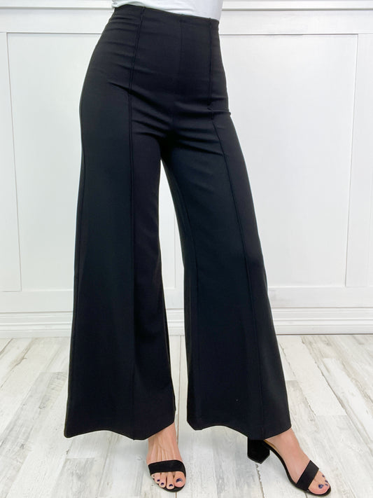 Classy Sassy Elastic Ruffled Long Full Pant