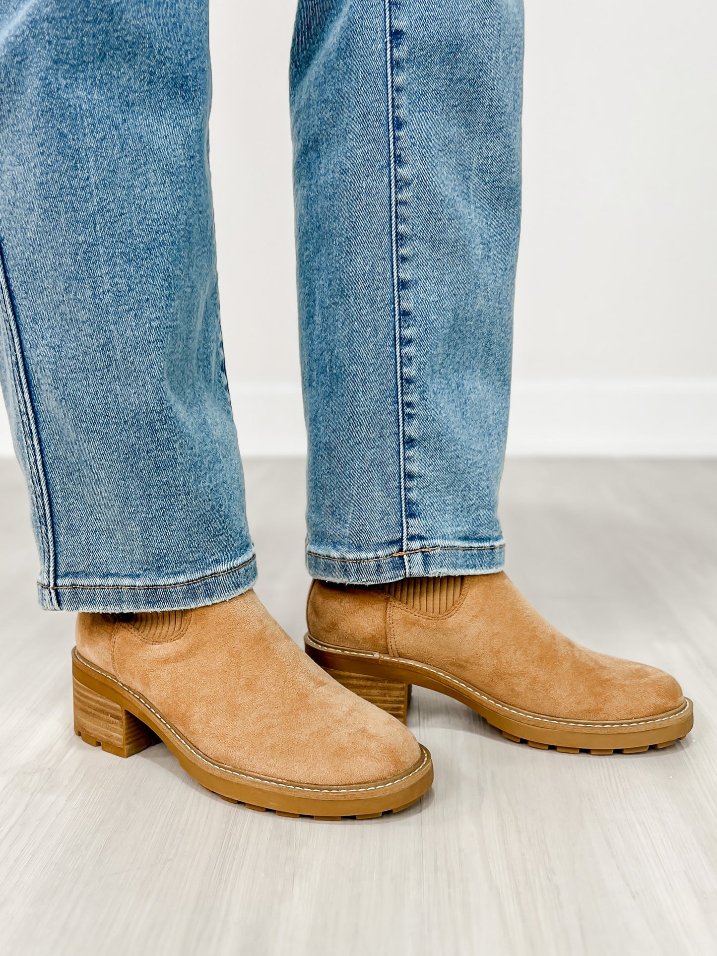 Corkys Goodness Gracious Boots in CAMEL FAUX SUEDE