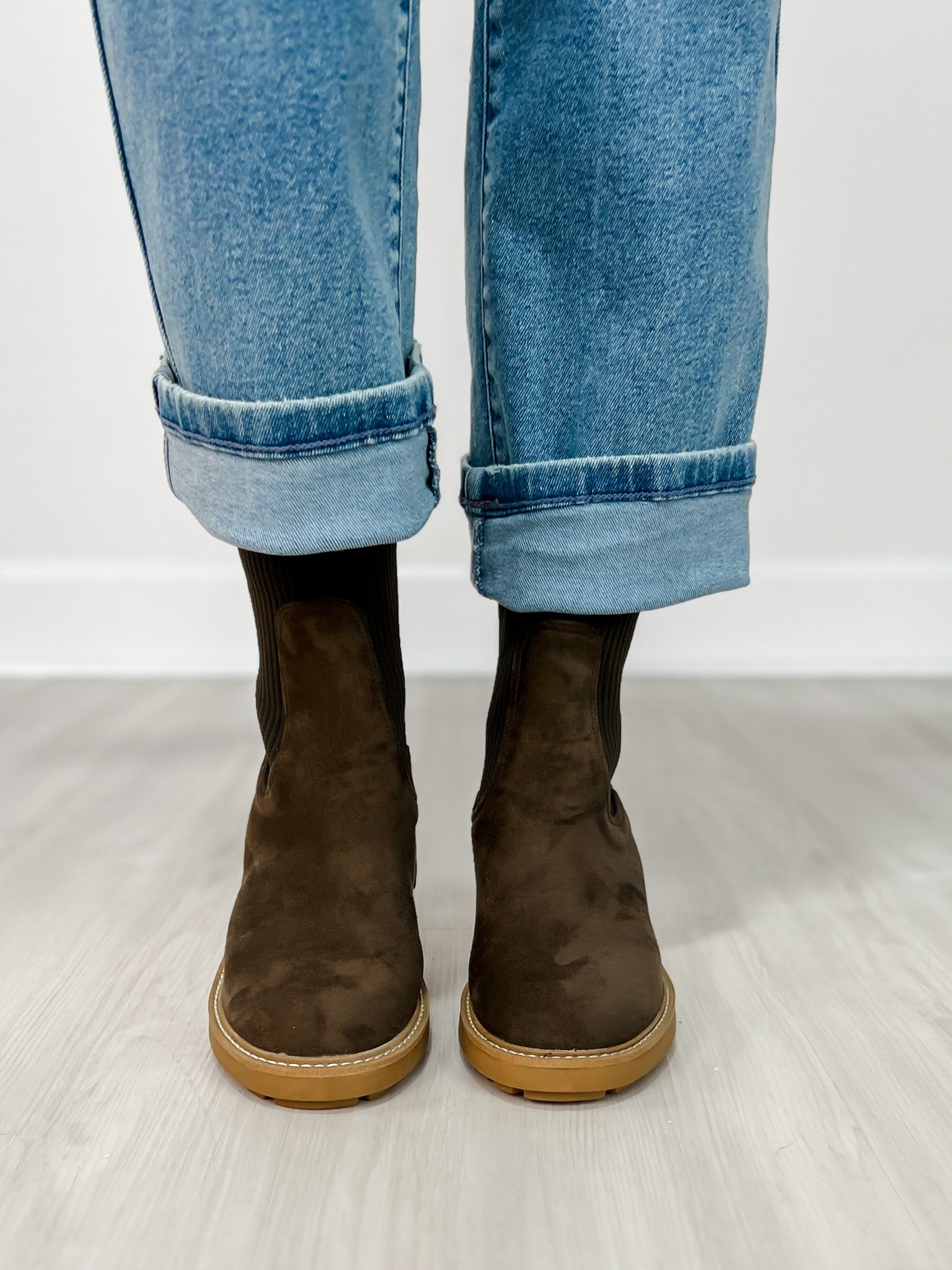 Corkys Goodness Gracious Boots in KHAKI FAUX SUEDE