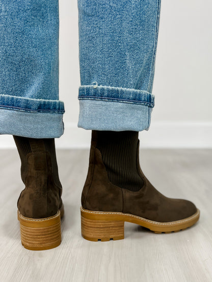 Corkys Goodness Gracious Boots in KHAKI FAUX SUEDE