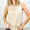 Cotton Rolled-Up Sleeve Tank Top