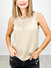 Cotton Rolled-Up Sleeve Tank Top
