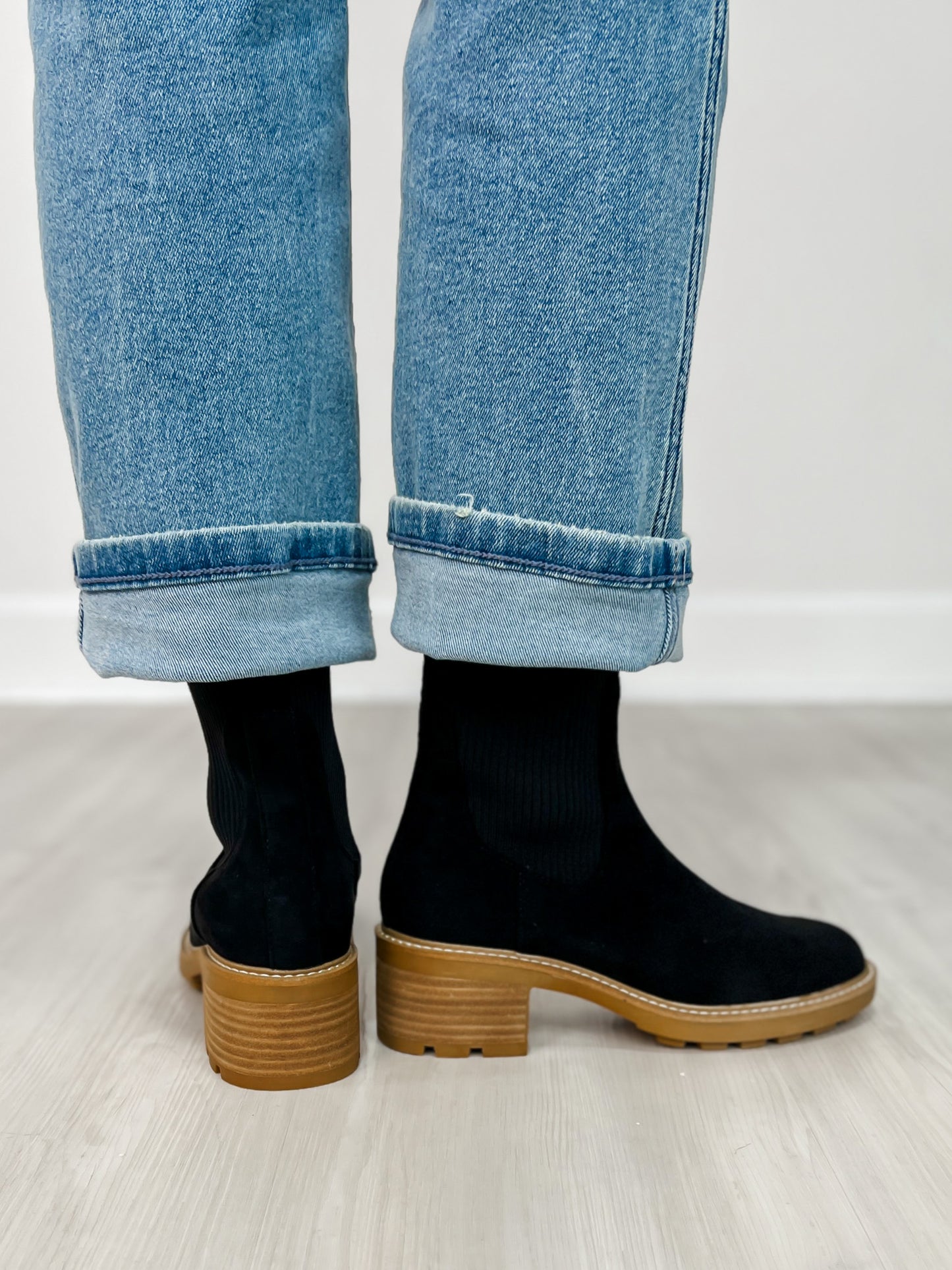 Corkys Goodness Gracious Boots in BLACK FAUX SUEDE