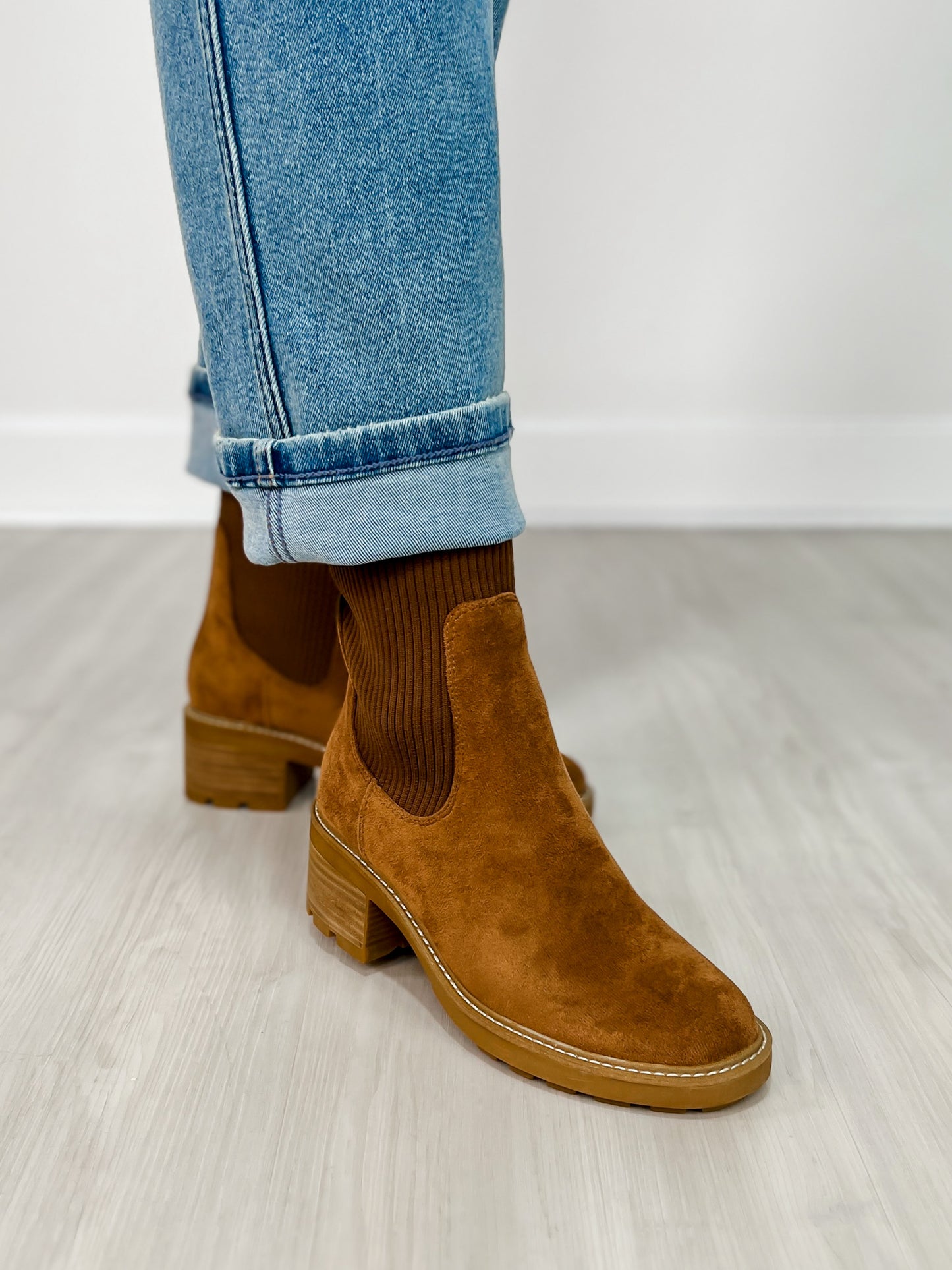 Corkys Goodness Gracious Boots in TOBACCO FAUX SUEDE