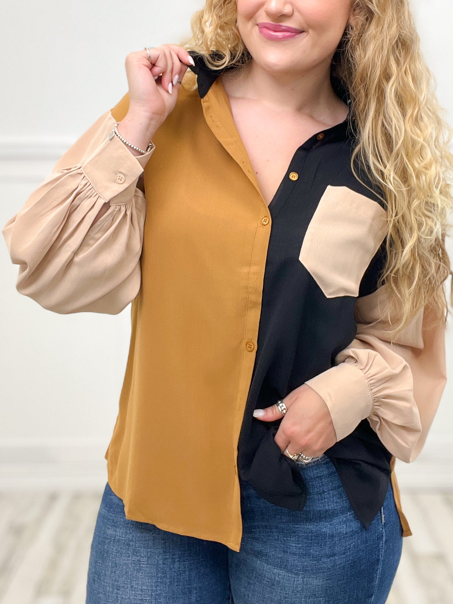 No Mountain High Enough Color-Block Top