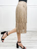 Tiered Fringe Mini Skirt