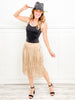 Tiered Fringe Mini Skirt