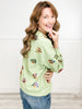 Queen of Sparkles Green Multi Turkey Sweatshirt