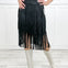 Tiered Fringe Mini Skirt