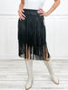 Tiered Fringe Mini Skirt