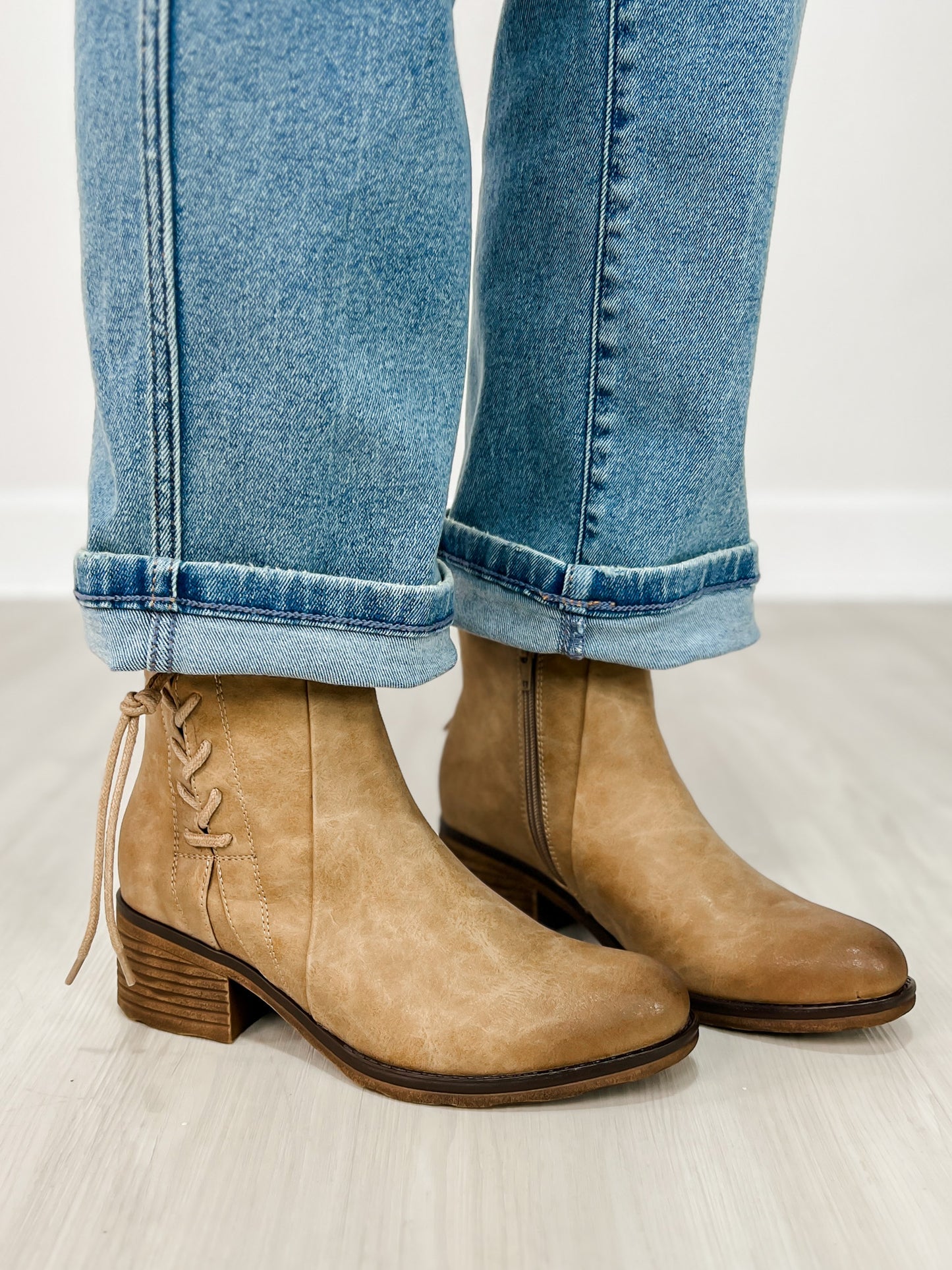 Pierre Dumas Gossip-15 Bootie in Taupe