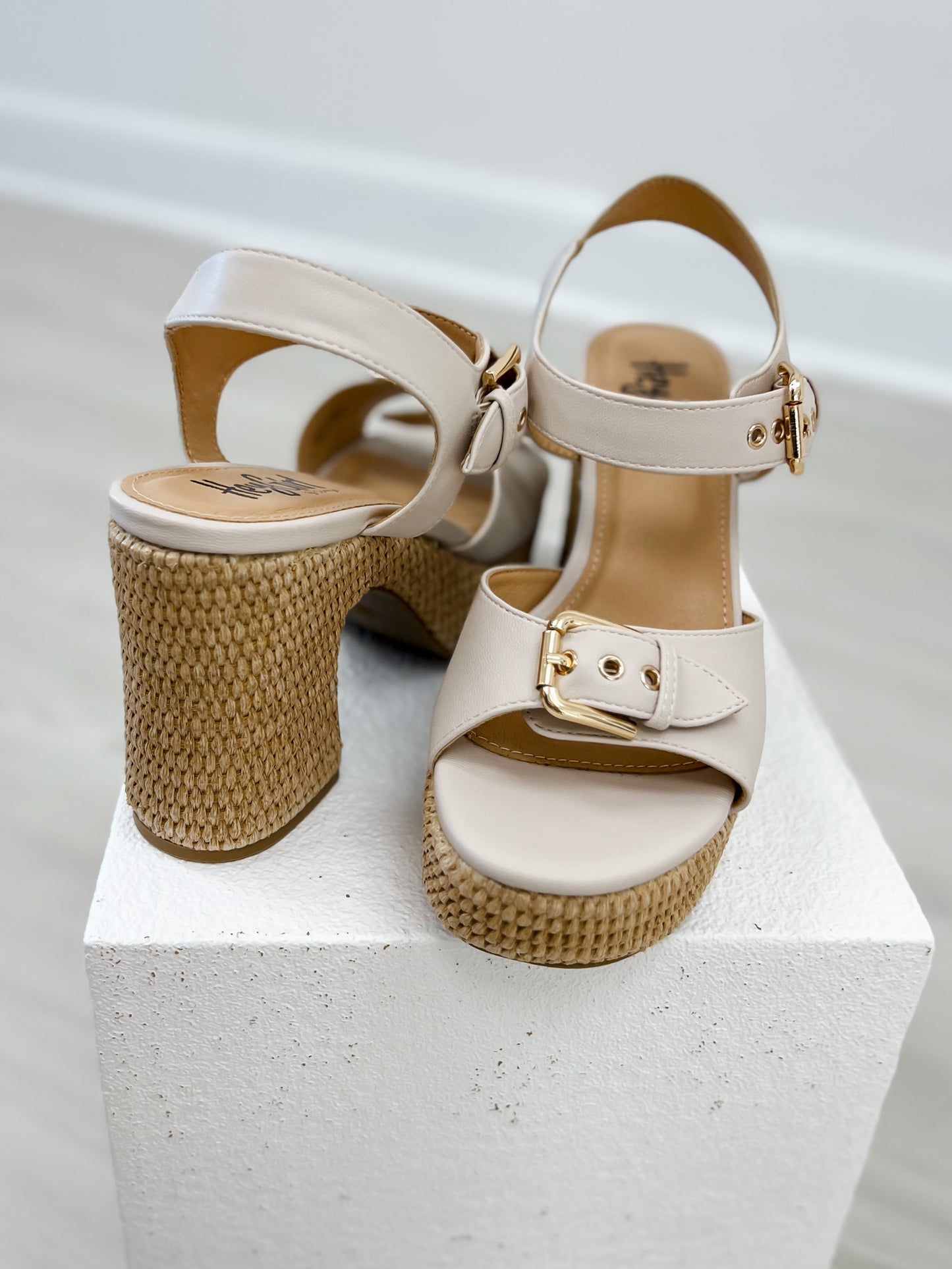 Corkys Daddys Money Platform Wedges in Ivory