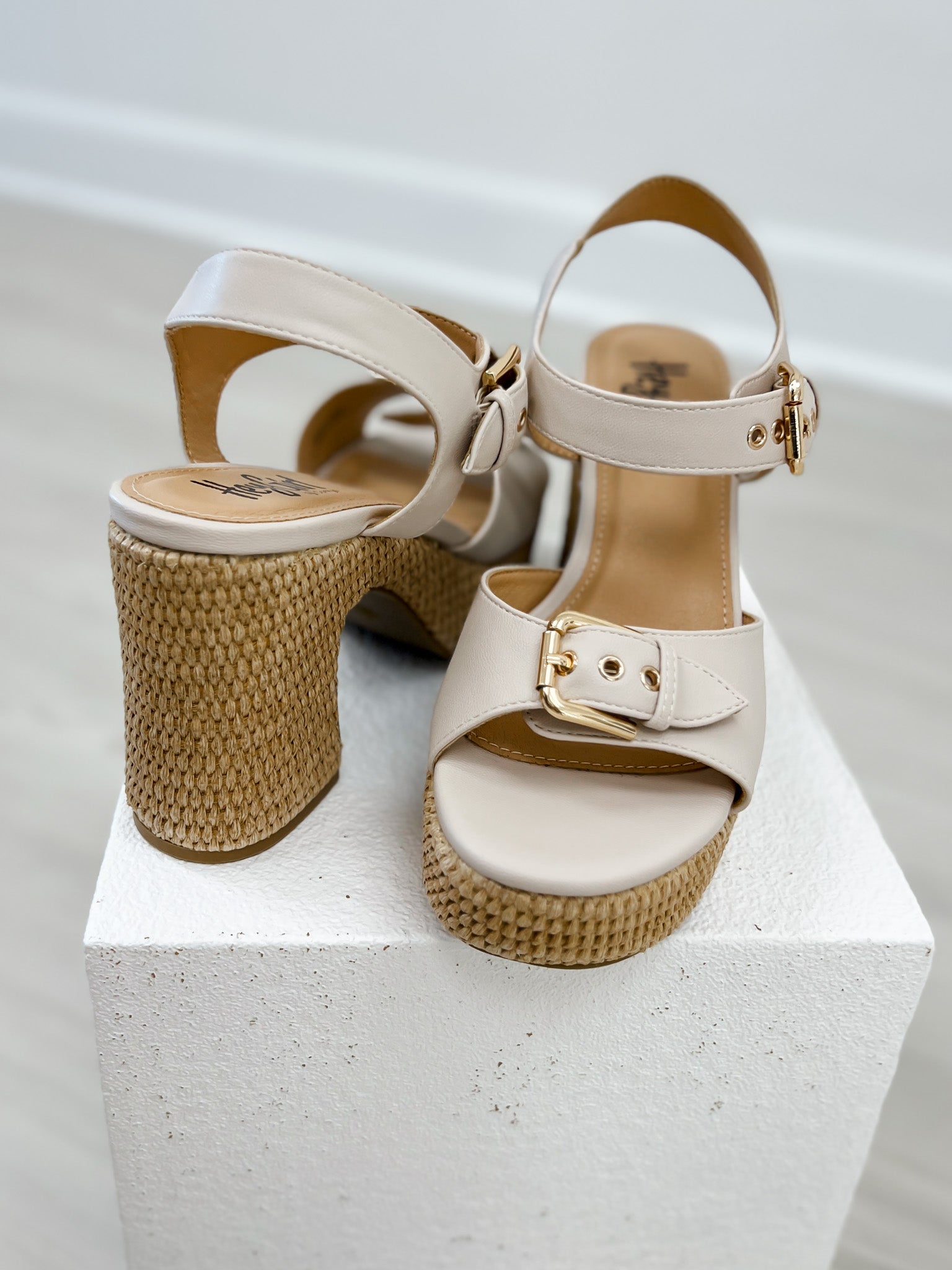 Corkys Daddys Money Platform Wedges in Ivory
