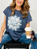 Mandala Snowflake Graphic Tee