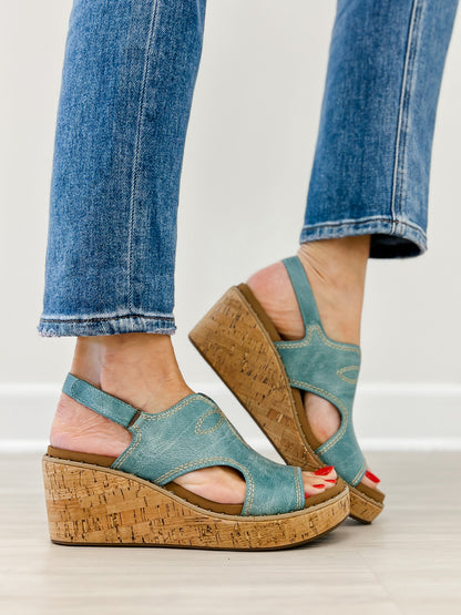 Corkys Darlin Wedges in Turquoise