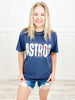 Leave it On The Baseball Field Embellished Graphic Tee