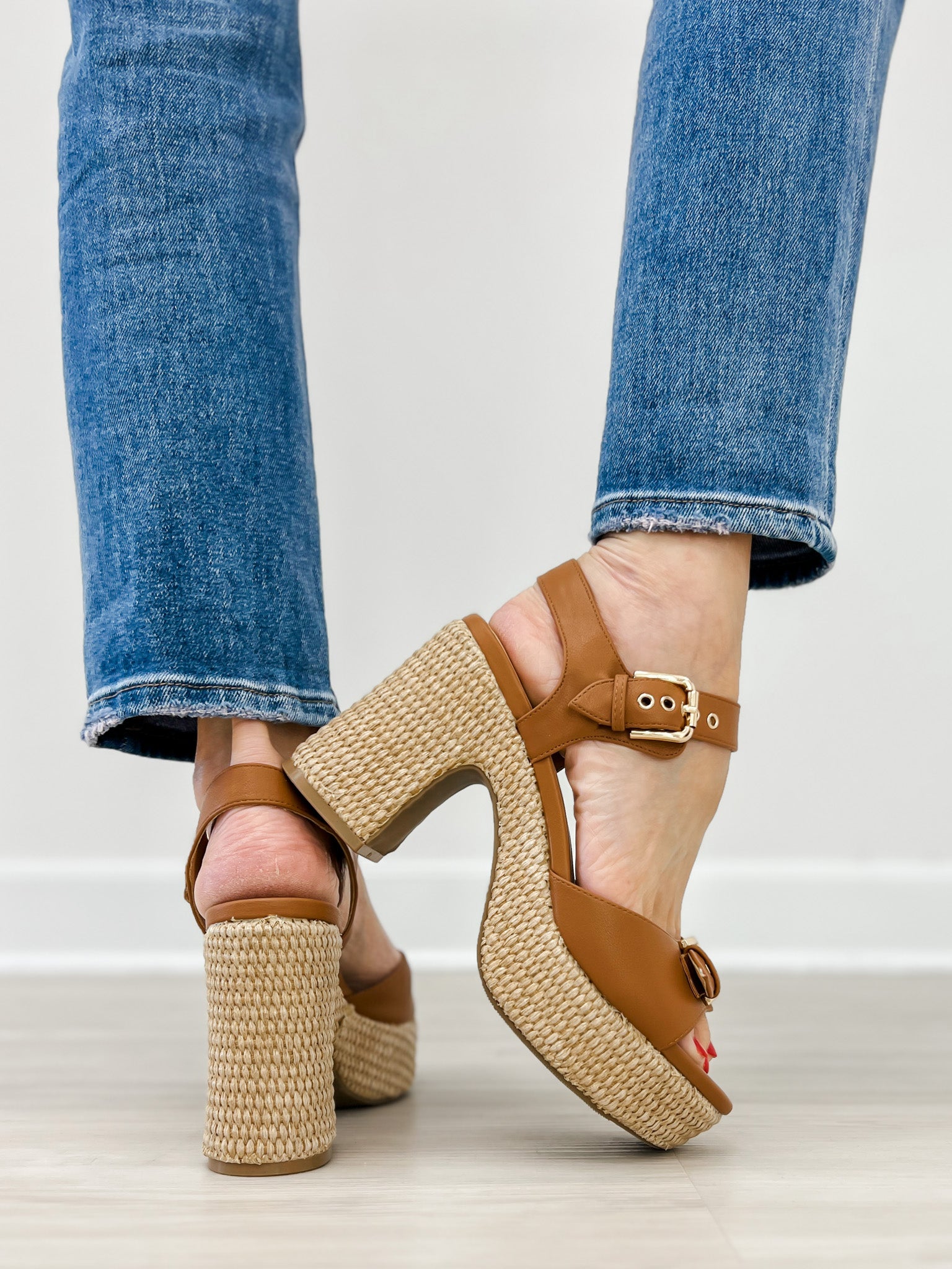 Corkys Daddys Money Platform Wedges in Tan