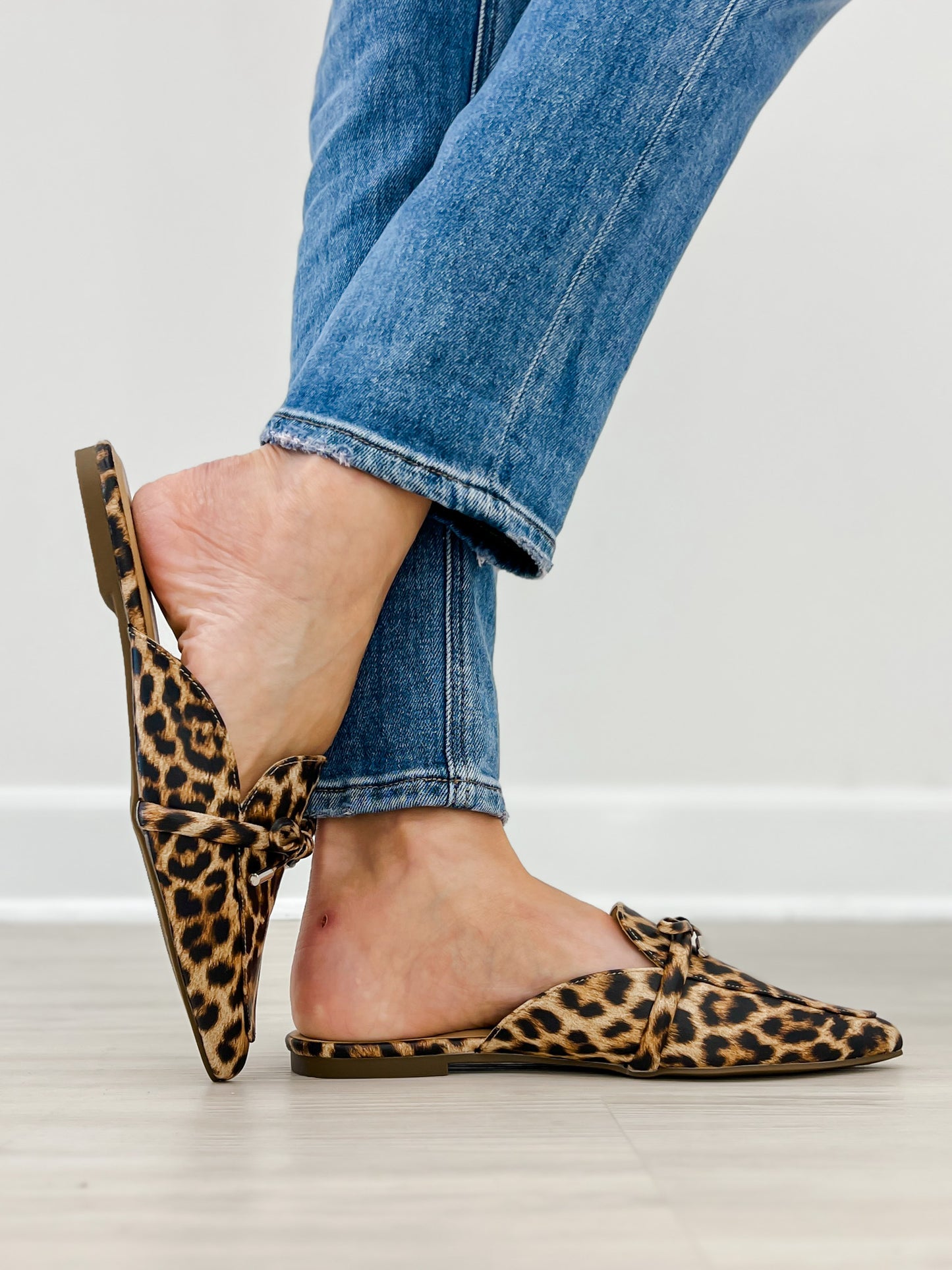 Corkys Tip Included Mule Flats in Leopard