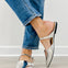Corkys Wanna Grab Drinks Flats in Silver Mirror Metallic