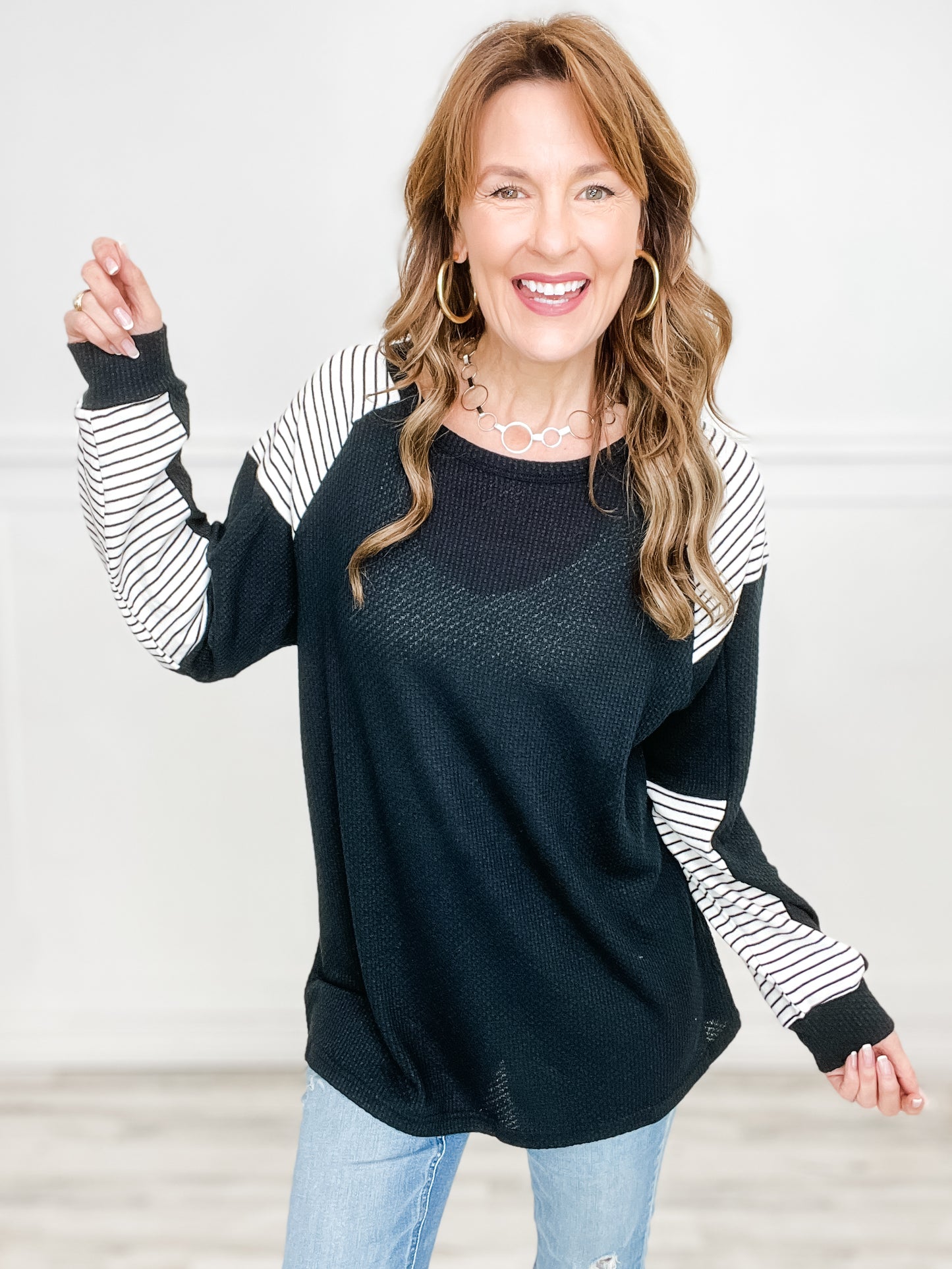 Long Sleeve Solid Knit Top