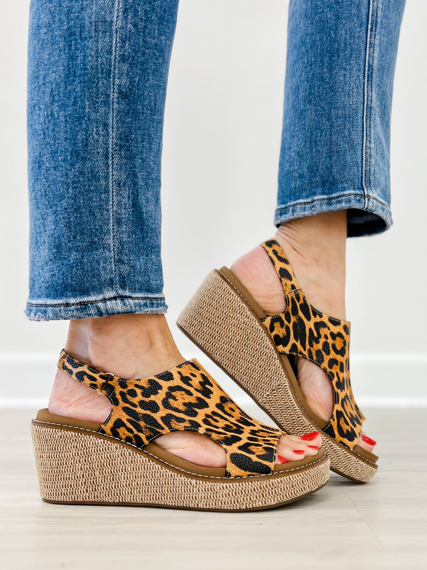 Corkys Carley Wedges in LEOPARD