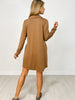 Anywhere A Line Dress with Collar in Dark Mocha
