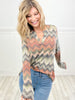 Last Nite Long Sleeve Comfy Multi Pattern Top