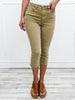 Judy Blue Mid Rise Khaki Capri Jean