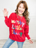 Merry Little Thing Embroidered Sweatshirt