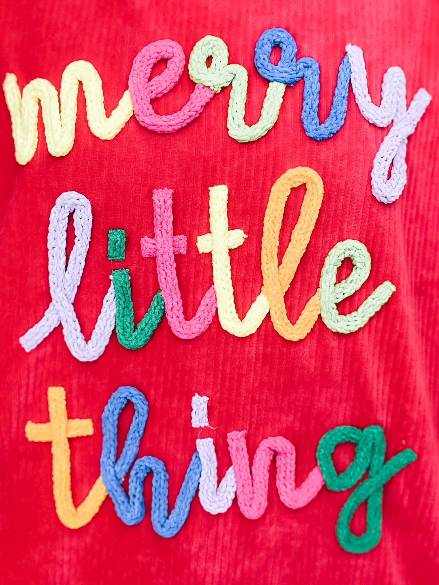 Merry Little Thing Embroidered Sweatshirt