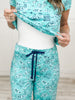 Well Behaved Women Paisley V-Neck 3-Piece Loungewear Set