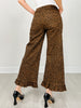 Brown Leopard High-Rise Wide Leg Pants