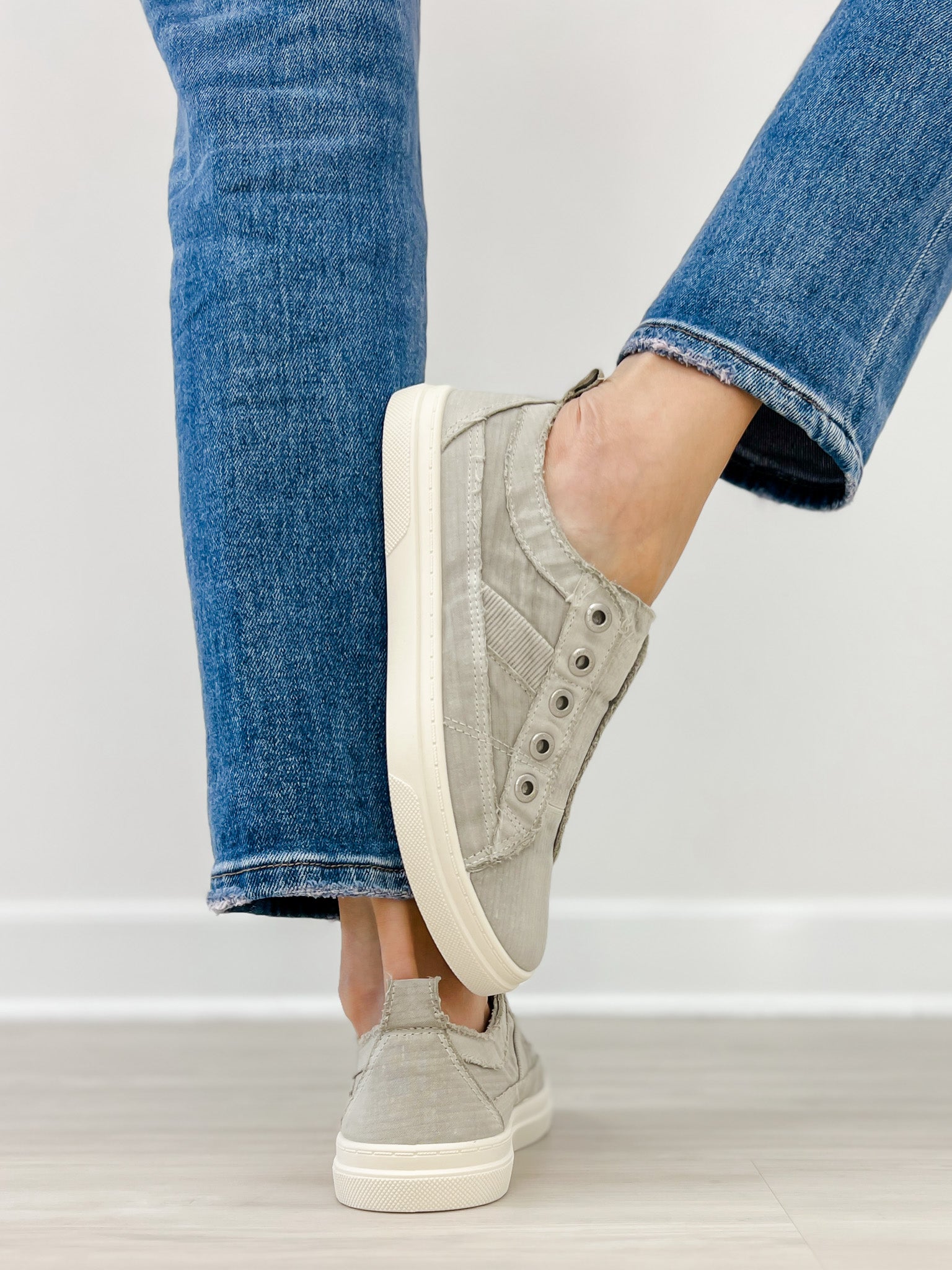 Blowfish Malibu Hangout Slip On Tennis Shoes in Washed Grey