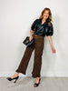 Brown Leopard High-Rise Wide Leg Pants
