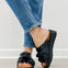 Good Choice Harlow Bow Wedge Sandals in Black