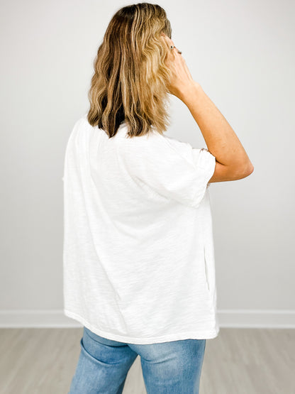Short Sleeve Better Together Peace Screen Print Top