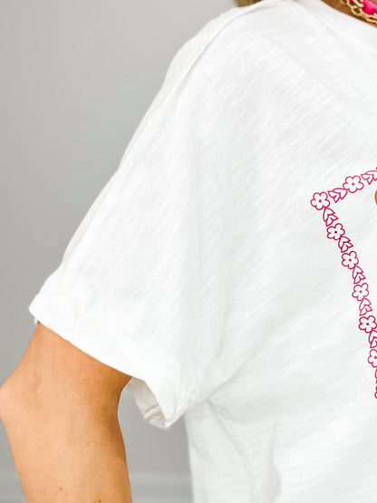 Short Sleeve Better Together Peace Screen Print Top