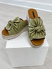 Good Choice Harlow Bow Wedge Sandals in Sage