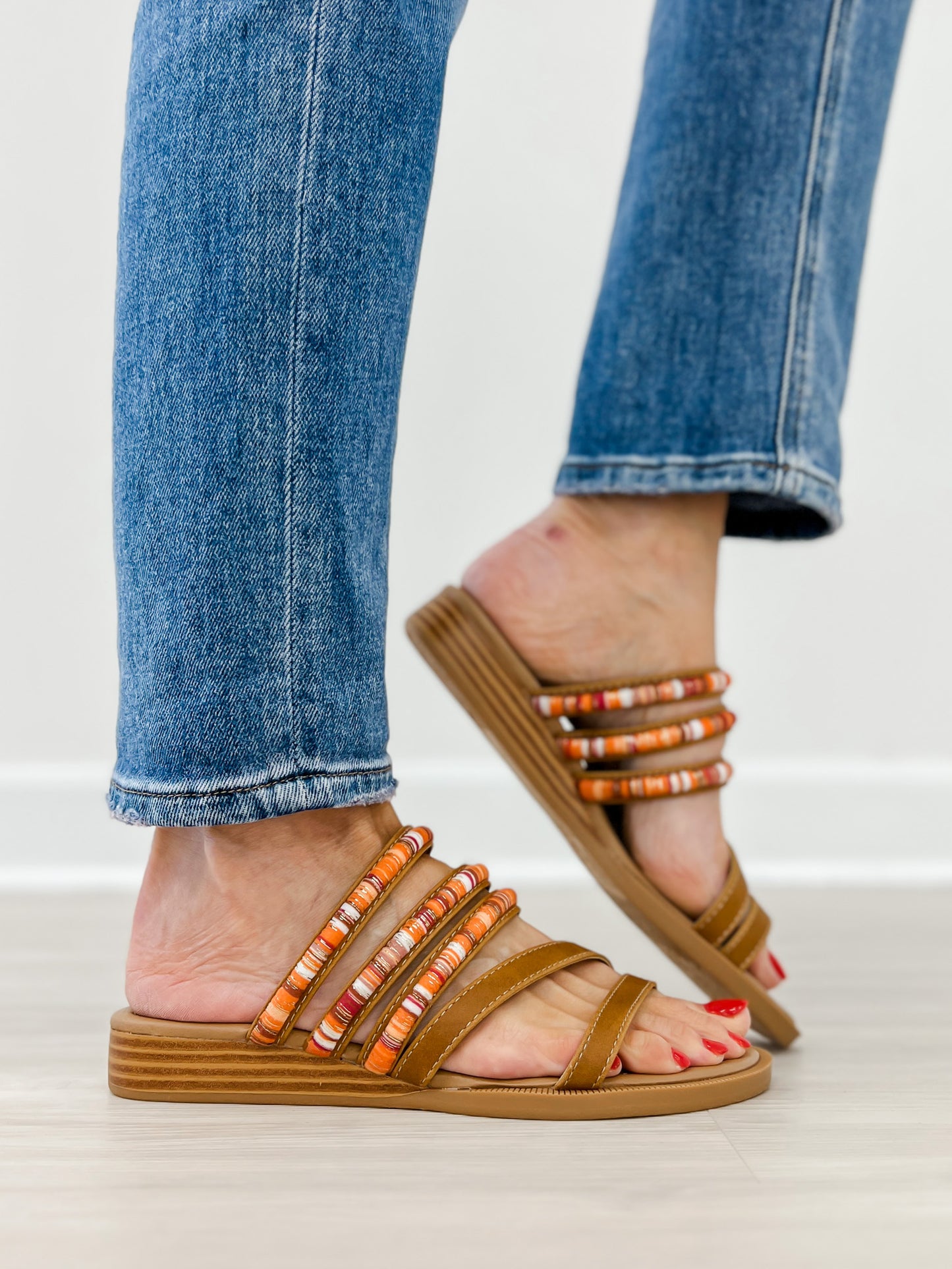 Blowfish August Sandals in Tan Multi