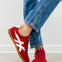 ShuShop Sasha Sneakers in Red Suede