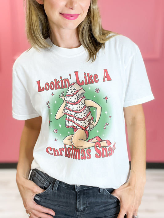 Lookin Like A Christmas Snack Graphic Top