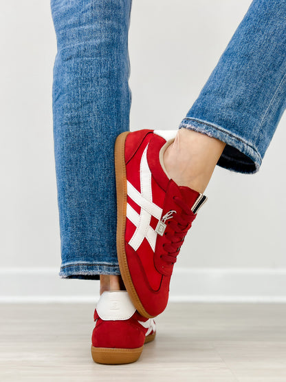 ShuShop Sasha Sneakers in Red Suede